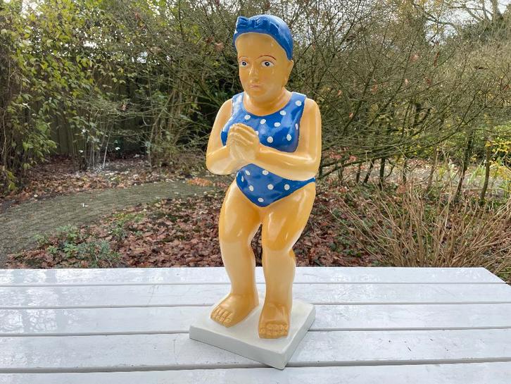 Duikende dame jacuzzi tuin, zwembad, vijver 75cm, Tuin en Terras, Tuinbeelden, Nieuw, Mensenbeeld, Kunststof, Ophalen