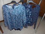 3 Sup. TUNIQUES "Col. bleus -fleuris" C & A T.42/44 NEUF, Ophalen, Blauw, Maat 42/44 (L), Nieuw