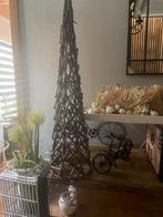 Houten kerstboom met verlichting op elektriciteit, Ophalen, Zo goed als nieuw