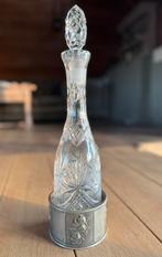 Karaf in kristal (loodkristal) met onderzetter, Antiek en Kunst, Ophalen