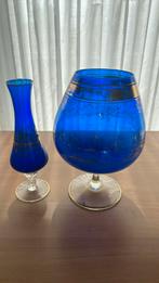 2 vazen, Huis en Inrichting, Woonaccessoires | Vazen, Ophalen, Gebruikt, Blauw, Glas