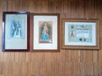 Set van 3 Religieuze documenten/prent begin 20ste eeuw, Antiek en Kunst, Ophalen of Verzenden