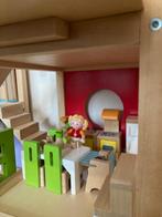 Poppenhuis Hape met Haba Friends poppetjes, Kinderen en Baby's, Speelgoed | Poppenhuizen, Ophalen, Zo goed als nieuw, Poppenhuis