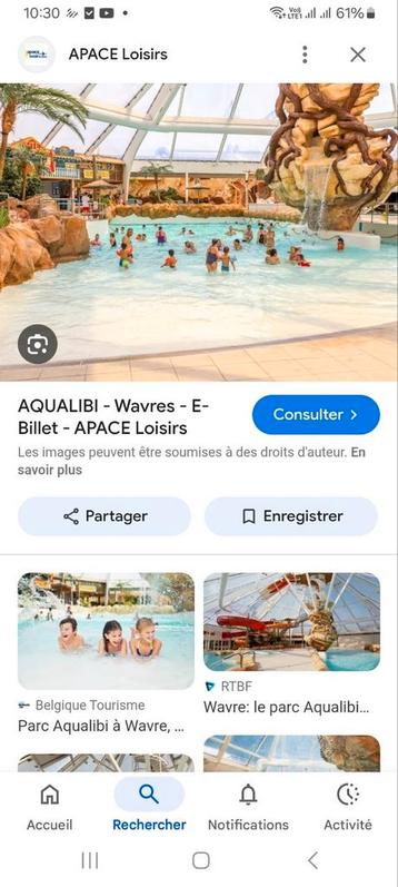 2 Tickets Aqualibi Valable jusqu'au 04/01/2026, Tickets & Billets, Loisirs | Parcs d'attractions