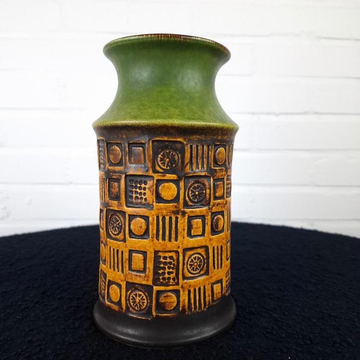 Vintage Bay keramiek vaas jaren 70 West Germany, Antiquités & Art, Antiquités | Vases, Enlèvement ou Envoi