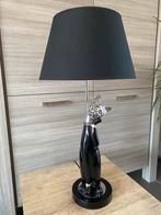 Mooie decoratieve tafellamp met poes in zwarte uitvoering, Ophalen, Overige materialen, Gebruikt, 50 tot 75 cm
