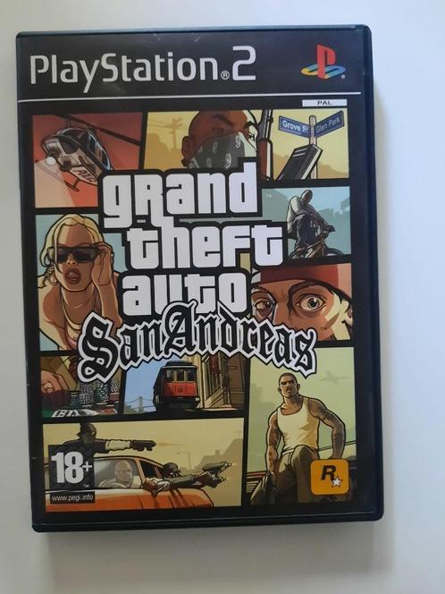 Grand Theft Auto San Andreas, Games en Spelcomputers, Games | Sony PlayStation 2, Zo goed als nieuw, Overige genres, Vanaf 18 jaar