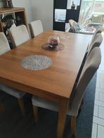 Table salle a manger ikea extensible bois massif + chaises, Gebruikt, Ophalen of Verzenden