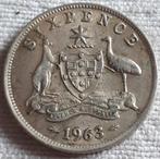 AUSTRALIE : SIX PENCE 1963 KM 58 D'ARGENT, Envoi, Monnaie en vrac, Argent