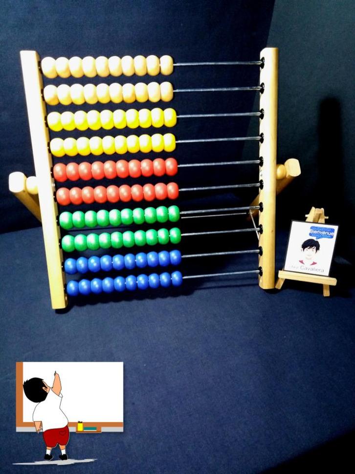 Groot houten telraam - 100 kralen - Ikea fin des a, Kinderen en Baby's, Speelgoed | Houten speelgoed, Ophalen of Verzenden