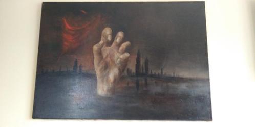 Kunst schilderij Adelin Michel Viste, Antiek en Kunst, Kunst | Schilderijen | Klassiek, Ophalen
