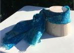 Turquoise, zijden foulard/haarband Bardot style, Handtassen en Accessoires, Overige Accessoires, Ophalen of Verzenden, Zo goed als nieuw
