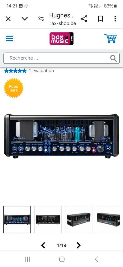 Hughes & Kettner   tête à lampe, Muziek en Instrumenten, Versterkers | Bas en Gitaar, Nieuw, Ophalen of Verzenden