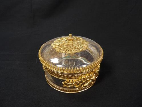 Antiek glazen dekselpotje, Antiek en Kunst, Antiek | Glaswerk en Kristal, Ophalen of Verzenden