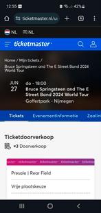 Bruce springsteen 27 juni Goffertpark nijmegen, Tickets & Billets, Concerts | Pop, Juin