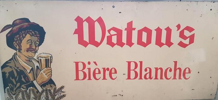 Reclamebord Watou's Witbier, Verzamelen, Biermerken, Zo goed als nieuw, Ophalen of Verzenden