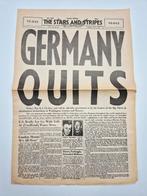 US WWII Stars & Stripes "Germany Quits" edition 1945, Verzenden, Landmacht