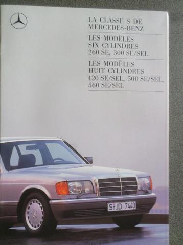 Mercedes 260 300 420 500 560 SE SEL Brochure - FRANS beschikbaar voor biedingen