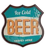 Decoratie Ice Cold Beer metaal 35x35cm, Ophalen of Verzenden, Nieuw