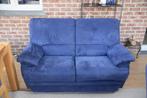 Canapé (divan) de salon en alcantara bleu 2 places, Huis en Inrichting, Ophalen, Gebruikt, 150 tot 200 cm, Tweepersoons
