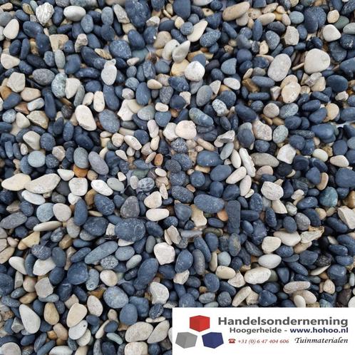 Natural blend pebbles antraciet beige tuin pad oprit deco, Tuin en Terras, Grind, Keien en Split, Nieuw, Grind, Antraciet, Verzenden