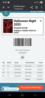 Halloweennight marathon kinepolis kortrijk, Tickets en Kaartjes, Drie personen of meer