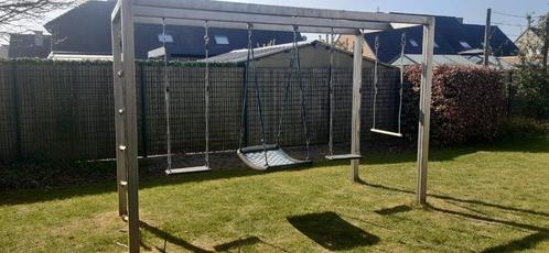 Moderne inox schommel met speelassecoires, Kinderen en Baby's, Speelgoed | Buiten | Speeltoestellen, Gebruikt, Schommel, Ophalen