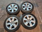 WINTERVELGEN EN BANDEN VOOR AUDI A6 225/55R17, Auto-onderdelen, Banden en Velgen, Ophalen, Gebruikt, 17 inch, Winterbanden