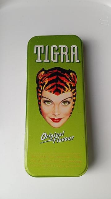 prachtige vintage Tigra original flavour metalen opbergblik beschikbaar voor biedingen