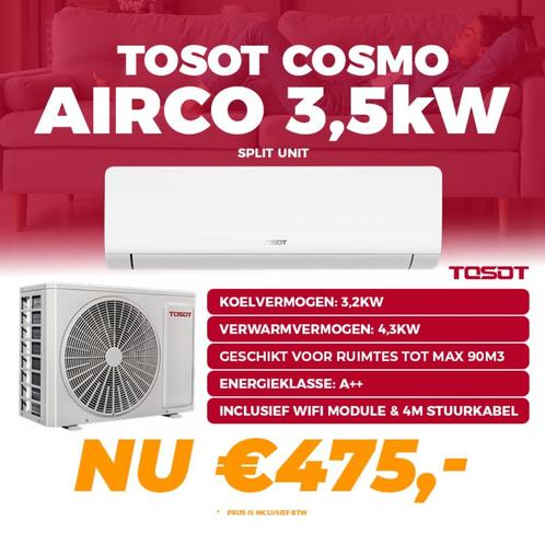 Tosot Cosmo 3,5 kW Split Unit Airco - Incl. WiFi module, Huis en Inrichting, Woonaccessoires | Overige, Nieuw, Ophalen of Verzenden
