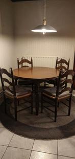 Ronde tafel en 4 stoelen, Huis en Inrichting, Ophalen, Gebruikt