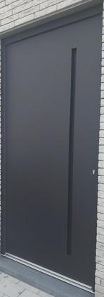 Pvc deur met ALU volpaneel zwart, Porte extérieure, Comme neuf, Synthétique, Enlèvement