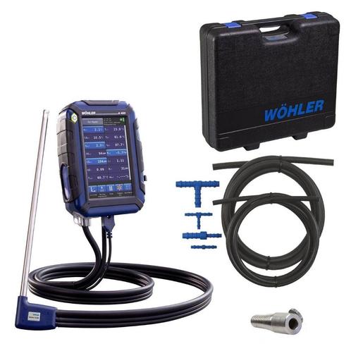 Wöhler A450 ECO rookgasmeterset CO10000 ppm + roetpomp, Doe-het-zelf en Bouw, Meetapparatuur, Zo goed als nieuw, Overige meters