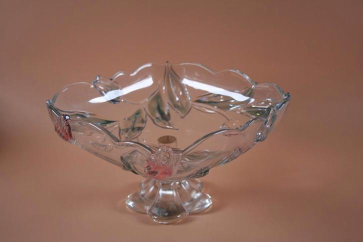 vintage glazen kom voor huisdecor, Antiquités & Art, Antiquités | Verre & Cristal, Enlèvement ou Envoi