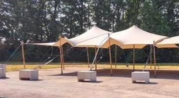 Stretchtent 8.5x10 2 jaar oud, Ophalen of Verzenden, Zo goed als nieuw