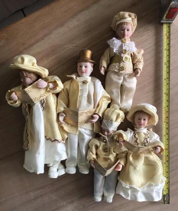Antiekevintage Lotje porseleinen Kerst popjes beschikbaar voor biedingen