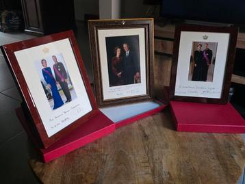3 gesigneerde presentatiefoto's koningshuis België  beschikbaar voor biedingen
