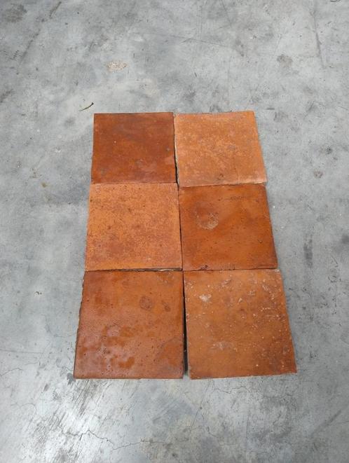 Oude terracotta tegels, Doe-het-zelf en Bouw, Vloerdelen en Plavuizen, Gebruikt, Plavuizen, Steen of Klei, Minder dan 50 cm, 10 tot 30 cm