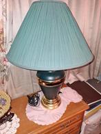 Antieke lamp met stoffen kap en messing afwerking, Huis en Inrichting, Ophalen, Zo goed als nieuw