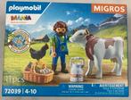Playmobil Mania Migros 72039 Fermier avec vache et poulet ne, Envoi, Comme neuf
