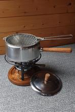 Fonduestel, Elektronische apparatuur, Fonduesets, Ophalen of Verzenden, Gebruikt, Waxinelicht, Fonduepan