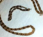 Juwelenset vintage scroll schakel goud, Verzenden, Nieuw, Goud, Goud