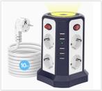 Multiprise 8AC+5USB avec Veilleuse - Câble d'Extension 3,, Enlèvement ou Envoi, Neuf, 2 à 5 mètres, Autres câbles