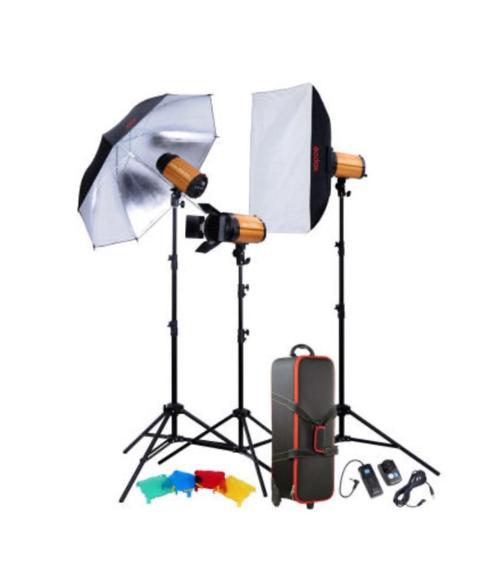 Studio flitsset, Audio, Tv en Foto, Fotografie | Fotostudio en Toebehoren, Zo goed als nieuw, Lamp of Flitsset, Ophalen