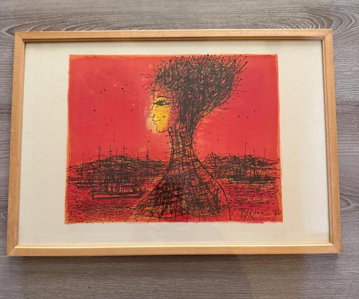 Jean carzou originele litho met signature ( 1964 ), Antiek en Kunst, Kunst | Litho's en Zeefdrukken, Ophalen of Verzenden