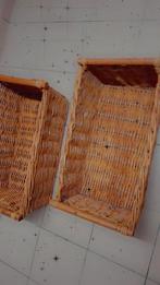 2 zware rieten manden met handvat., Enlèvement, Comme neuf
