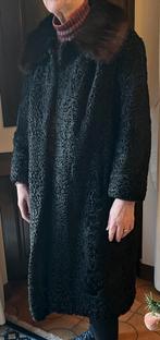 Manteau en fourrure : astrakan avec col en vison, Taille 42/44 (L), Comme neuf, Enlèvement, Noir