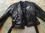 zwarte vintage type bikejas in soepel leder, Ophalen, Zo goed als nieuw, Maat 38/40 (M), Zwart