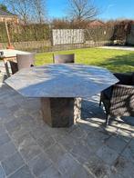 Achthoekige eettafel in graniet, Huis en Inrichting, Overige vormen, 150 tot 200 cm, Overige materialen, 150 tot 200 cm