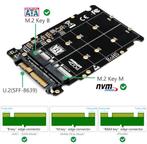 M.2 NVME Key M+B naar SSD Sata U.2 Adapter + adapter SATA, Ophalen of Verzenden, Nieuw, SATA, SSD
